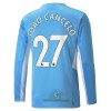 Officiële Voetbalshirt Manchester City Joao Cancelo 27 Thuis 2021-22 Lange Mouw - Heren